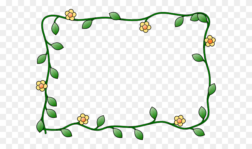 600x437 Flower Frame Clip Art Free Vector - Free Watercolor Flower Clipart