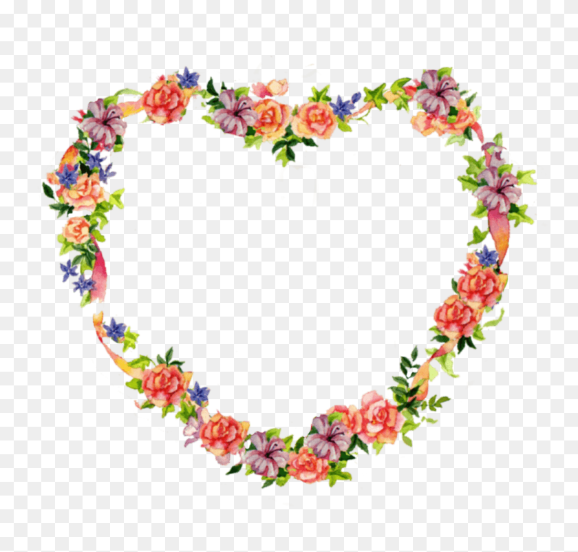 1024x975 Цветочные Сердца Клипарты - Пастельные Цветы Png