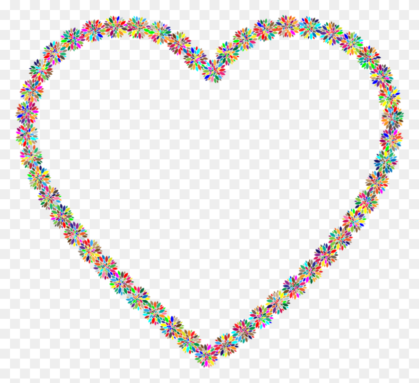 825x750 Форма Цветочного Сердца Ожерелье - Лепестки Png