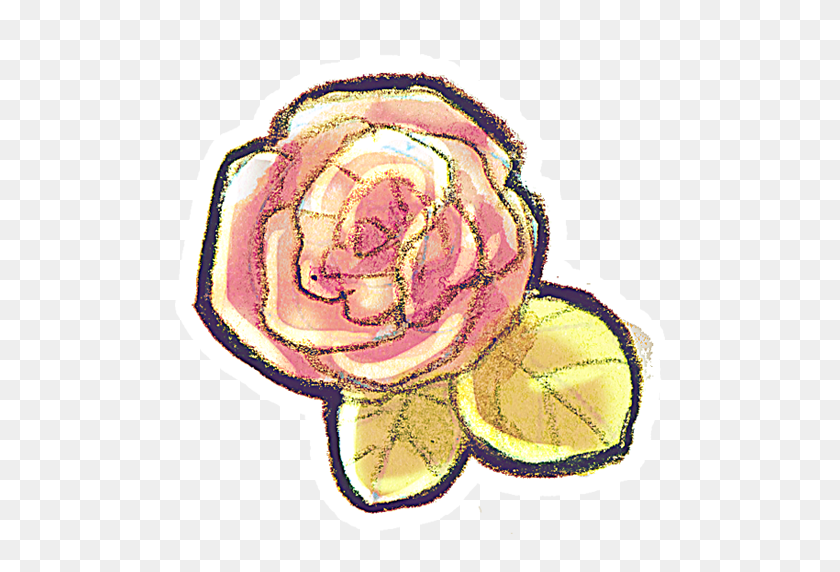 512x512 Flower Icon - Vintage Rose PNG
