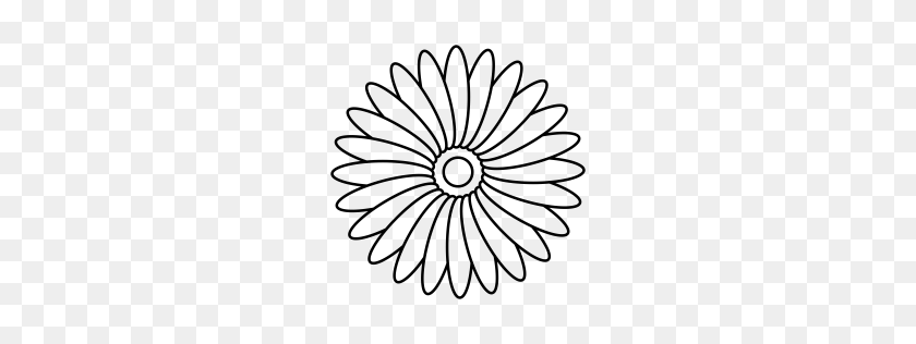256x256 Flower Icon - White Daisy PNG