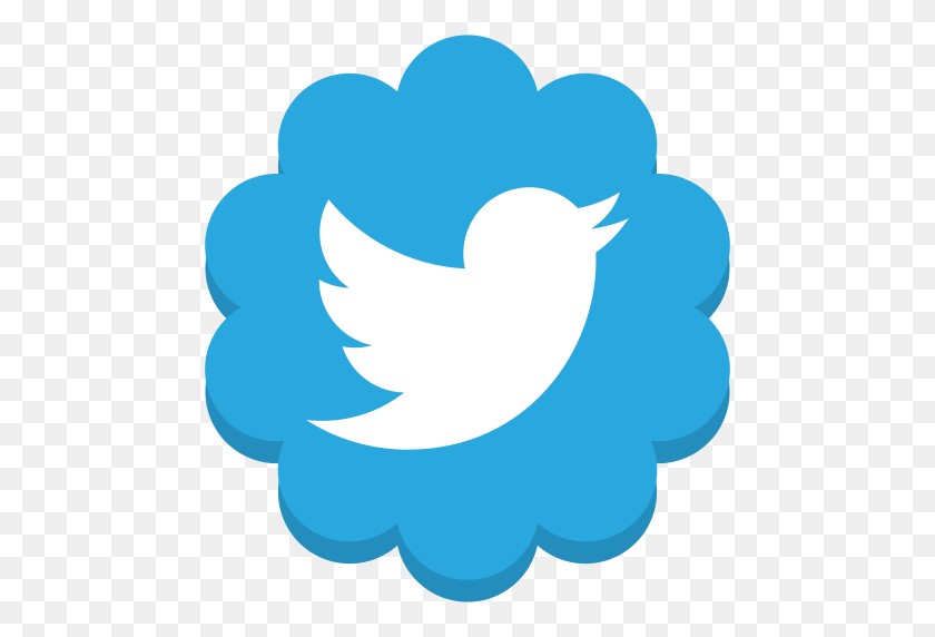 512x512 Flor, Medios, Redondo, Social, Icono De Twitter - Iconos De Redes Sociales Gratuitos Png