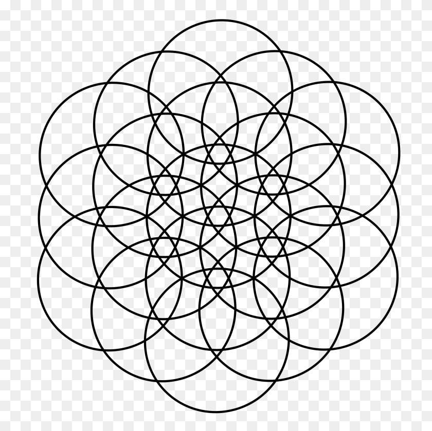 2000x2000 Flower Of Life Circle - Flower Of Life PNG