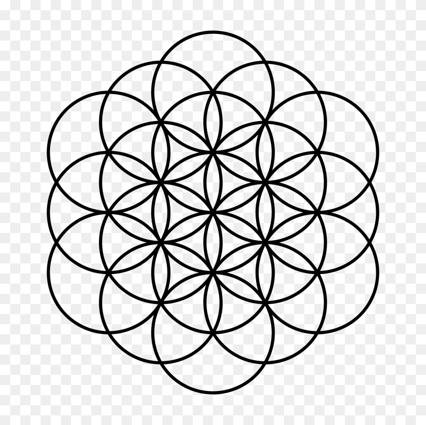 2000x2000 Flower Of Life Circles - Circle Pattern PNG