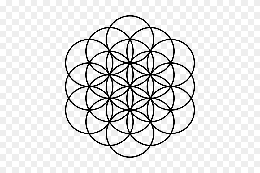 500x500 Flower Of Life Circles - Flower Of Life PNG