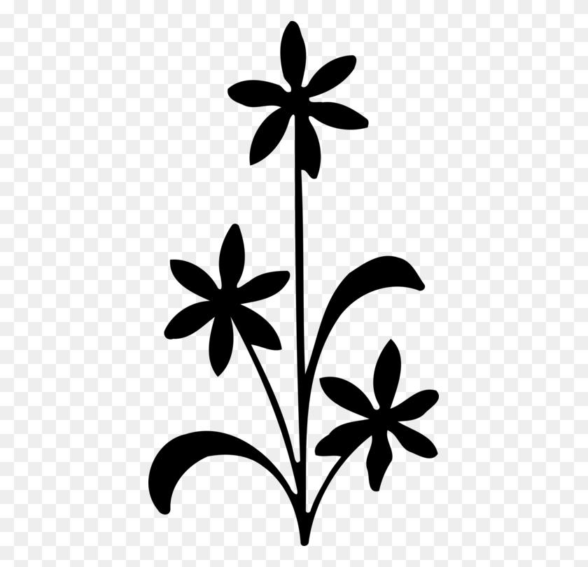 415x750 Цветок Лепесток Силуэт Компьютерные Иконки Тюльпан - Тюльпан Клипарт Черный И Белый