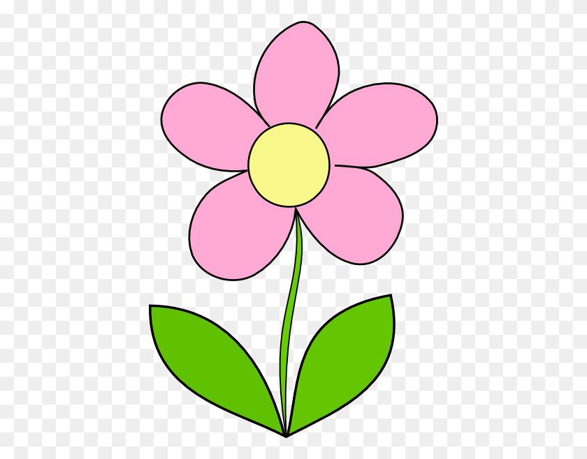 414x598 Flower Pink Clip Art - Pink Flower Clipart