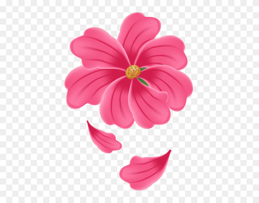 453x600 Flower Pink Clipart Png Image Aa Flores - Orchid Clipart