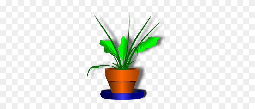 270x299 Flower Pot With Green Plant Png Clip Arts For Web - Plant Pot Clipart