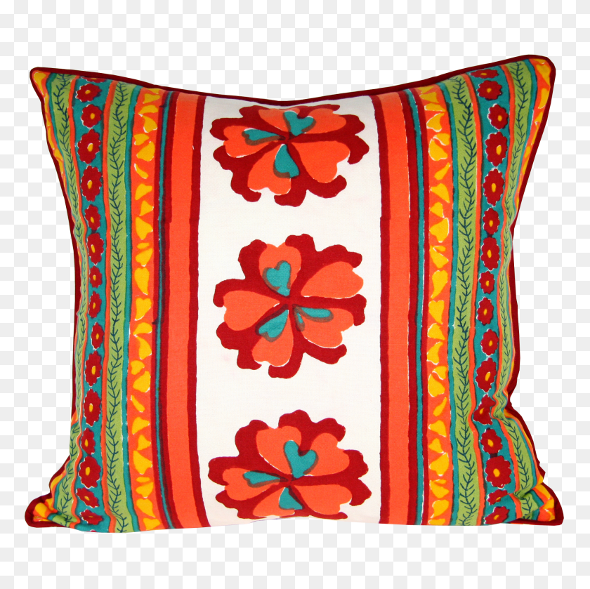 2000x2000 Flower Power Pillow Pacific Rose Textiles - Pillow PNG