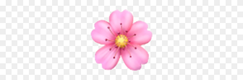 218x218 Flower Sakura Emoji Emojis Rose Sticker Ios Iphone - Rose Emoji PNG