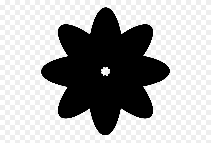 512x512 Flower Silhouette Png Icon - Flower Silhouette PNG