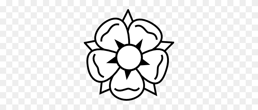 294x298 Flower Tattoo Clip Art Free Vector - Bullet Clipart Black And White