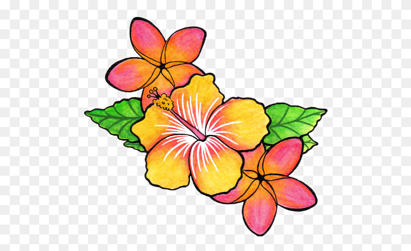 500x454 Flower Tattoo Png Clipart - Flower PNG