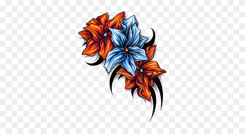 329x400 Flower Tattoo Png Transparent Images - Tattoo PNG