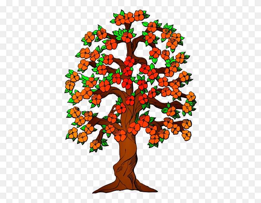 426x593 Цветочное Дерево Клипарты Скачать Бесплатно Картинки - Бесплатный Клипарт Яблоня