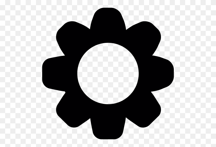 512x512 Flower With Dark Petals Png Icon - Flower Petals PNG