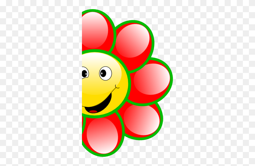 300x486 Flower With Smiling Sun Vector - Smile Clip Art Free