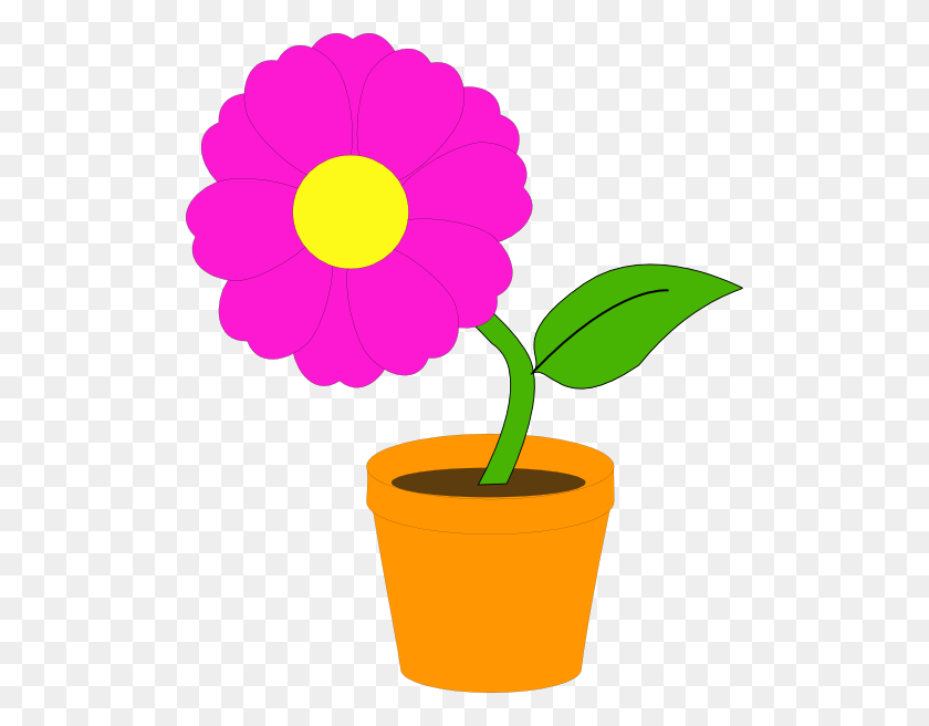 504x596 Flowerandpot Clip Art Free Vector - Rosemary Clipart