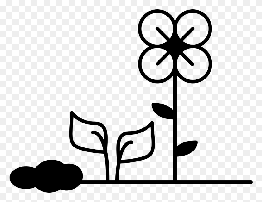 981x740 Flowers And Plants On Soil Png Icon Free Download - Soil PNG
