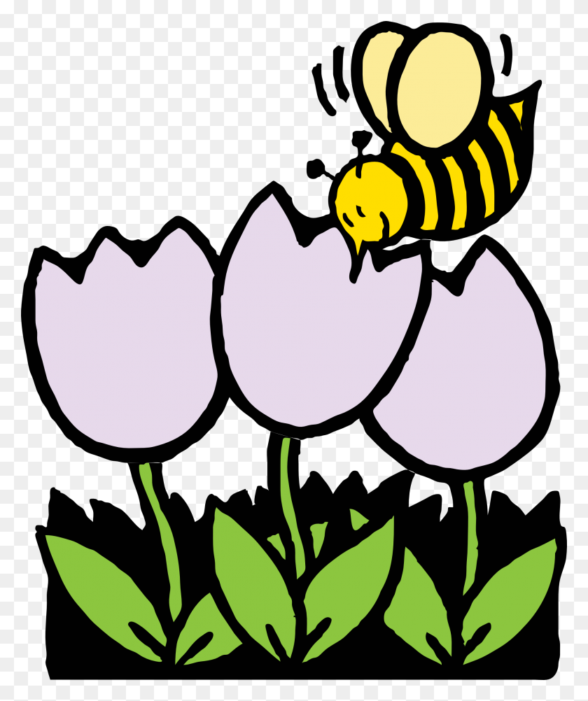 1969x2379 Клипарт Цветы Границы Апрель - Границы Пчелы