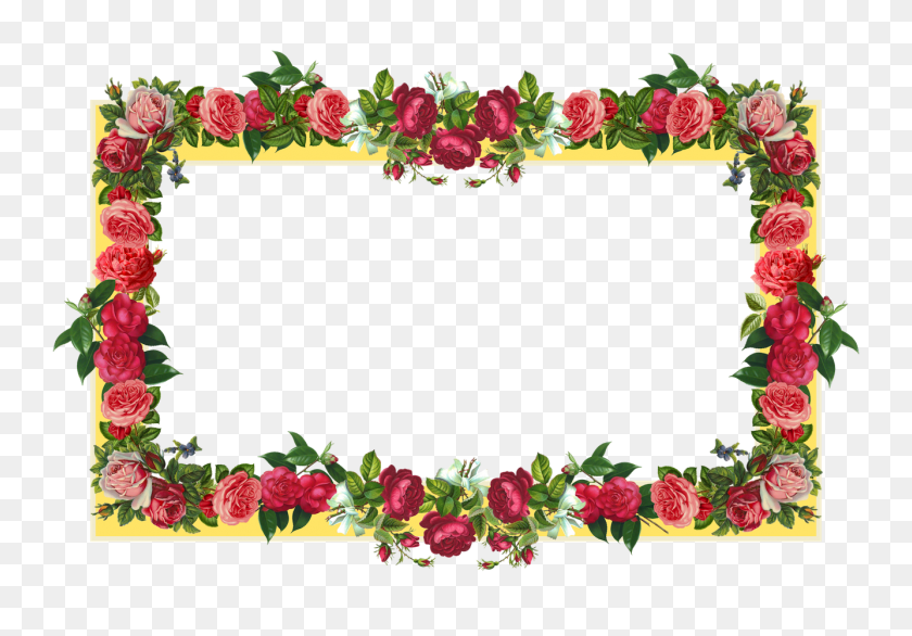 1334x900 Flowers Borders Png Images - Rope Border PNG
