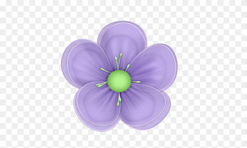 463x445 Клипарт Цветы - Фиолетовый Цветок Клипарт