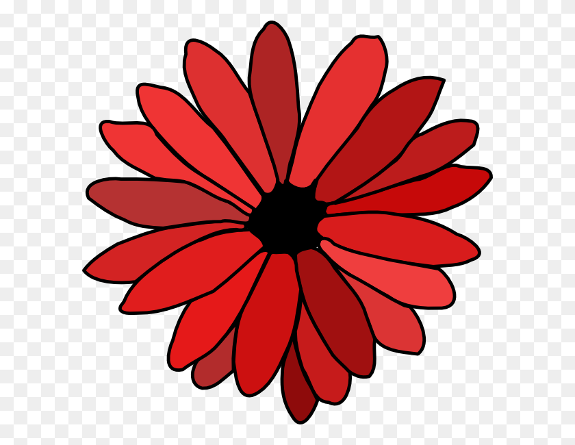600x590 Flowers Color Clipart Basic Flower - Real Flower Clipart