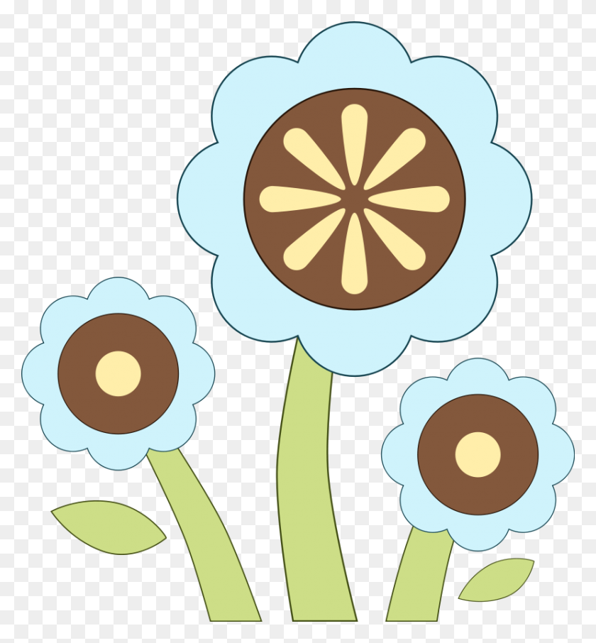 829x900 Flowers For Blue Flowers Clip Art - Small Flowers Clipart