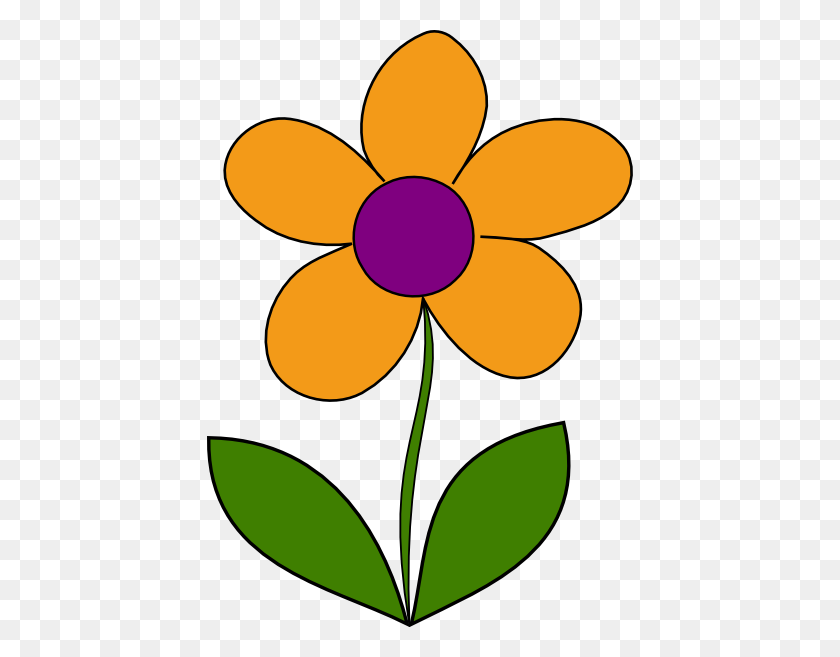 426x597 Flowers For Clipart - Purple Flower Border Clipart