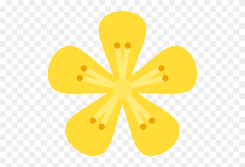 512x512 Flowers Gold Icon - Gold Flowers PNG
