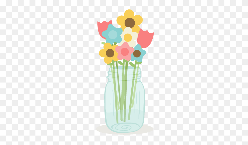 432x432 Flowers In Mason Jar Cutting Doodle - Watercolor Flower Clipart