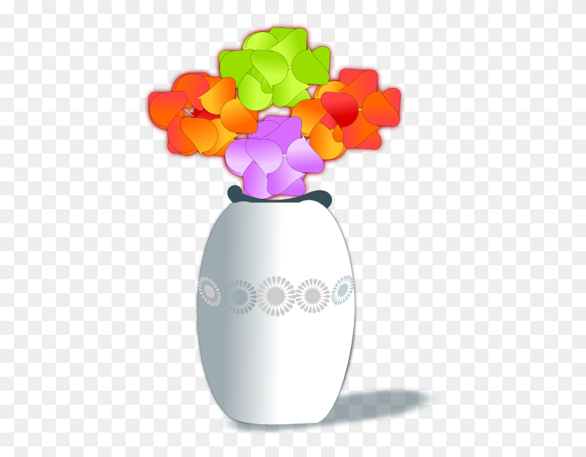 432x595 Flowers In Vase Clip Art - Vase Clipart