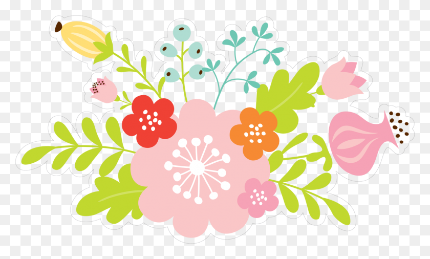 1280x732 Flowers Print - Flower Overlay PNG