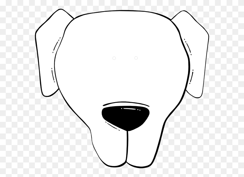 600x550 Flp Dog Face Clip Art - Black Dog Clipart
