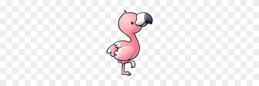 220x220 Fluffimagesf Htm Art Draw Animals - Симпатичный Фламинго Клипарт
