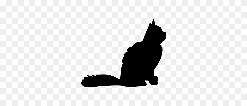 300x300 Fluffy Cat Sticker - Cat Tail PNG