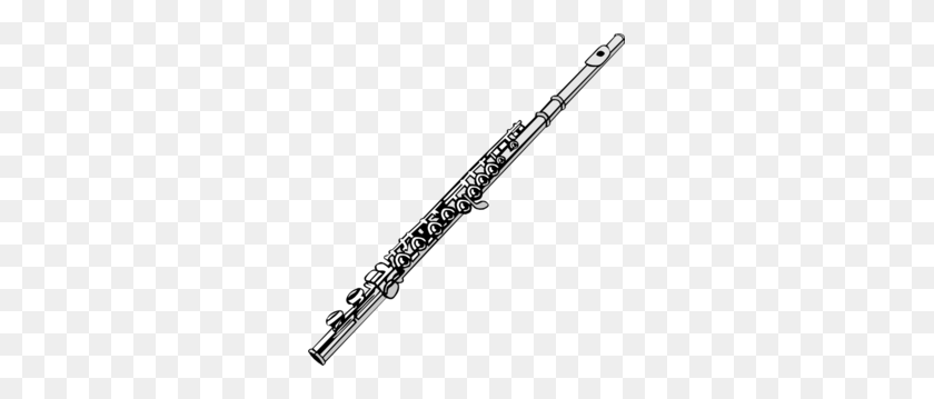 285x299 Flute Drawing Clip Art - Clarinet Clipart