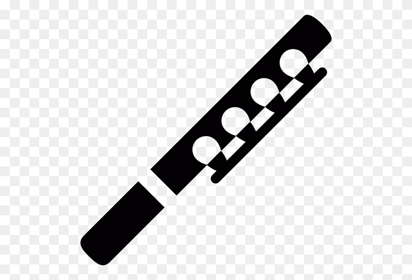 512x512 Flute Png Icon - Flute Black And White Clipart
