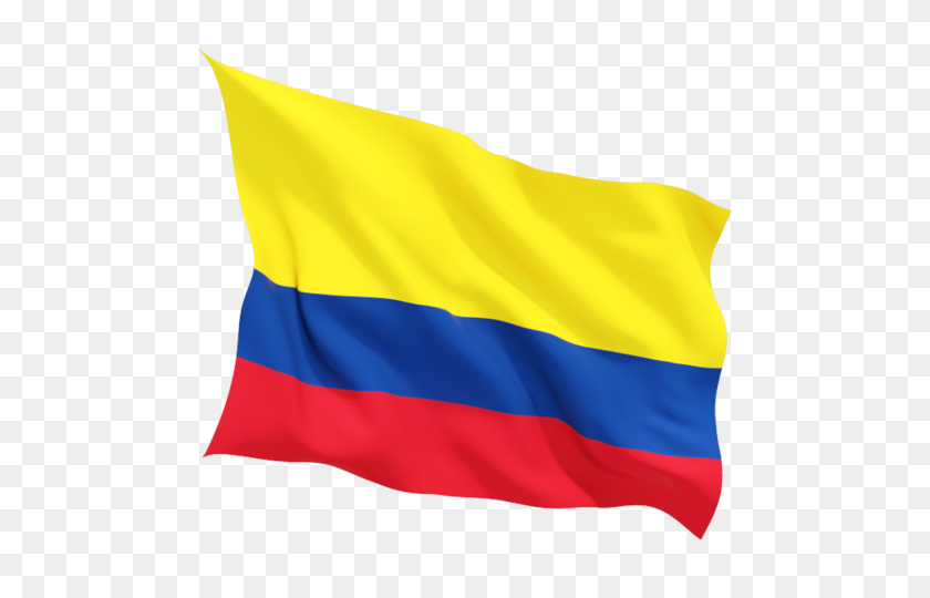 640x480 Fluttering Flag Illustration Of Flag Of Colombia - Colombia Flag PNG