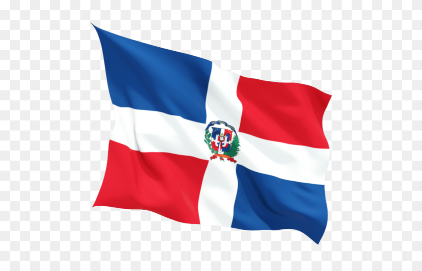 640x480 Fluttering Flag Illustration Of Flag Of Dominican Republic - Dominican Flag PNG