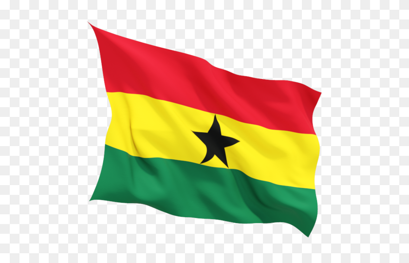 640x480 Ondeando La Bandera De La Ilustración De La Bandera De Ghana - Bandera De Ghana Png