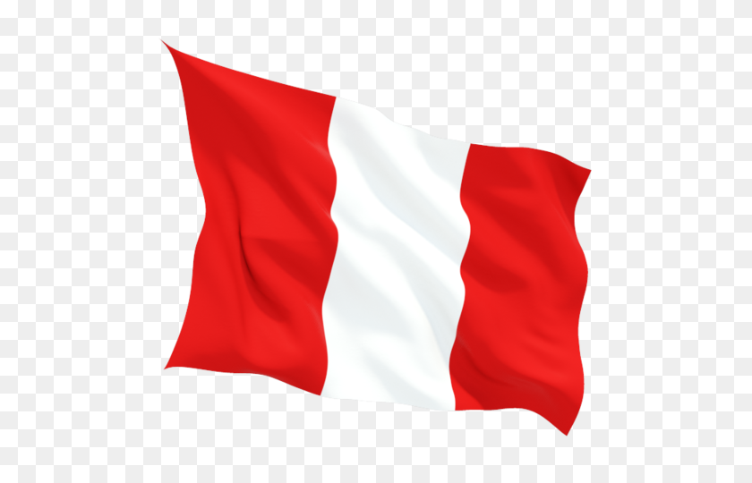 640x480 Fluttering Flag Illustration Of Flag Of Peru - Peru Flag PNG