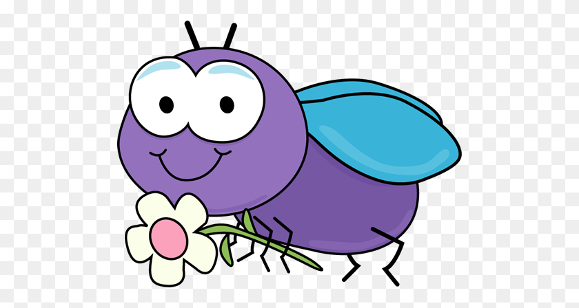 500x388 Fly With A Flower Clip Art Image - Snail Clipart