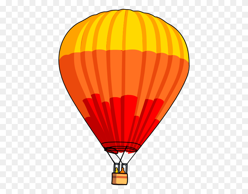 444x597 Flying Balloon Cliparts - Blimp Clipart
