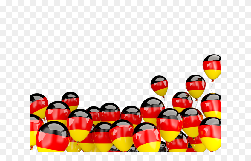 640x480 Flying Balloons Illustration Of Flag Of Germany - German Flag PNG