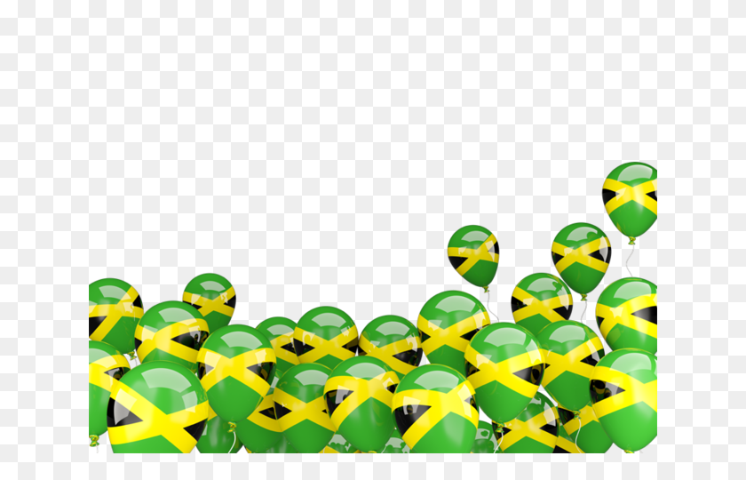 640x480 Иллюстрация Летающих Воздушных Шаров Флага Ямайки - Ямайка Png