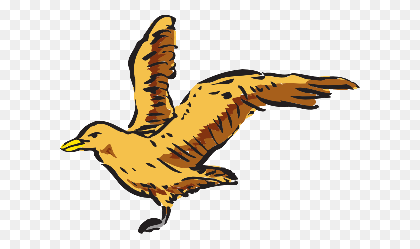 600x438 Flying Bird Side View Art Clip Art - Peregrine Falcon Clipart