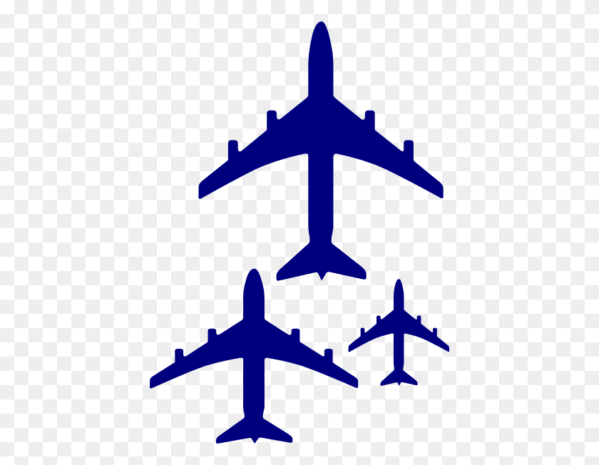 420x592 Flying Blue Airplanes Clip Art - Avion Clipart