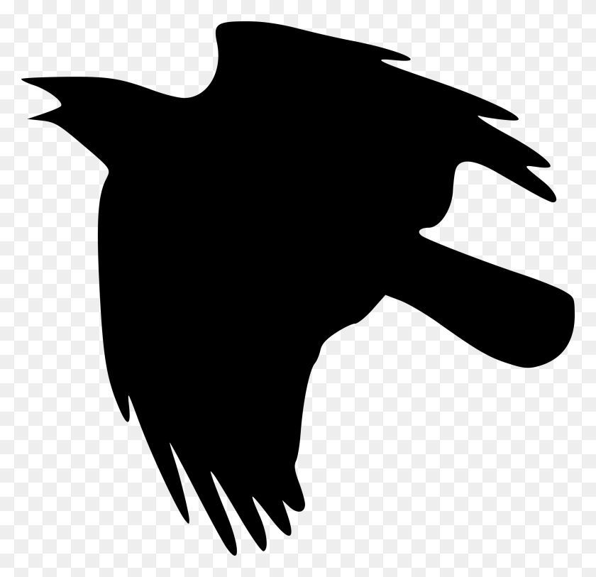 2400x2318 Flying Crow Png Black And White Transparent Flying Crow Black - Raven Clipart Black And White